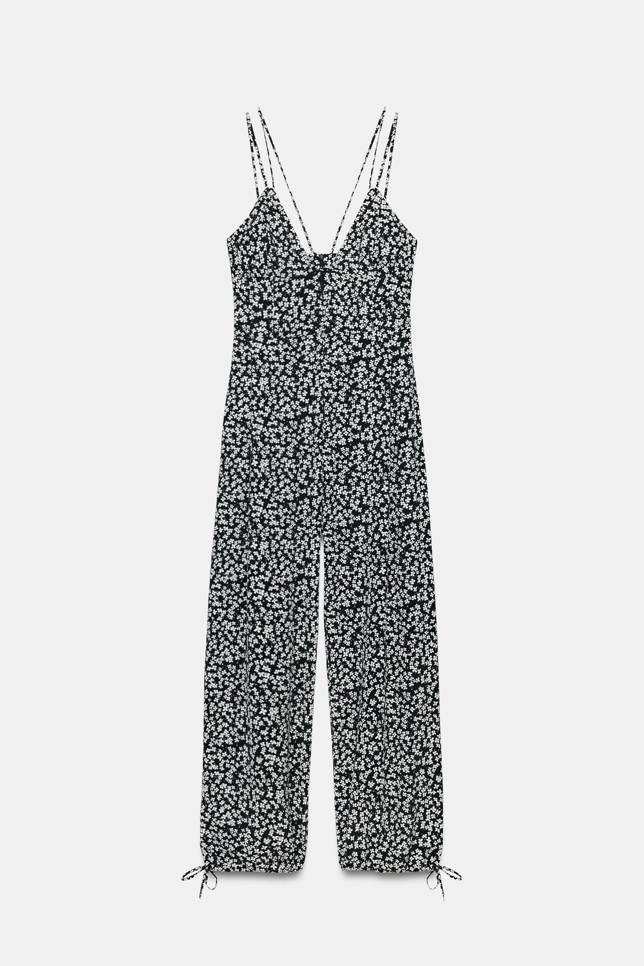 Zara FLORAL PRINT STRAPPY JUMPSUIT — фото 10