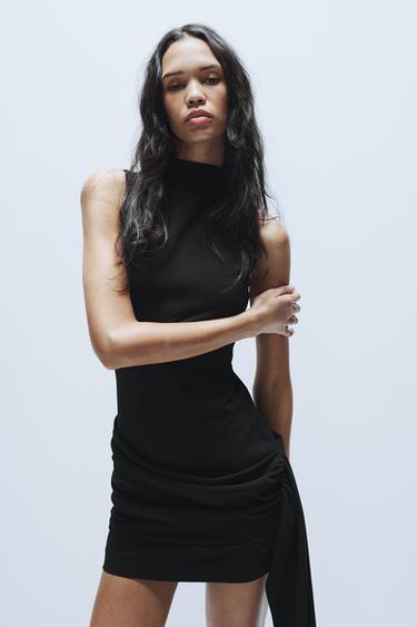 VESTIDO MINI FAJÍN - Negro de Zara