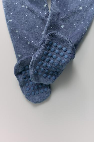 PYJAMA COMBINAISON EN VELOURS À ÉTOILES - Bleu de Zara