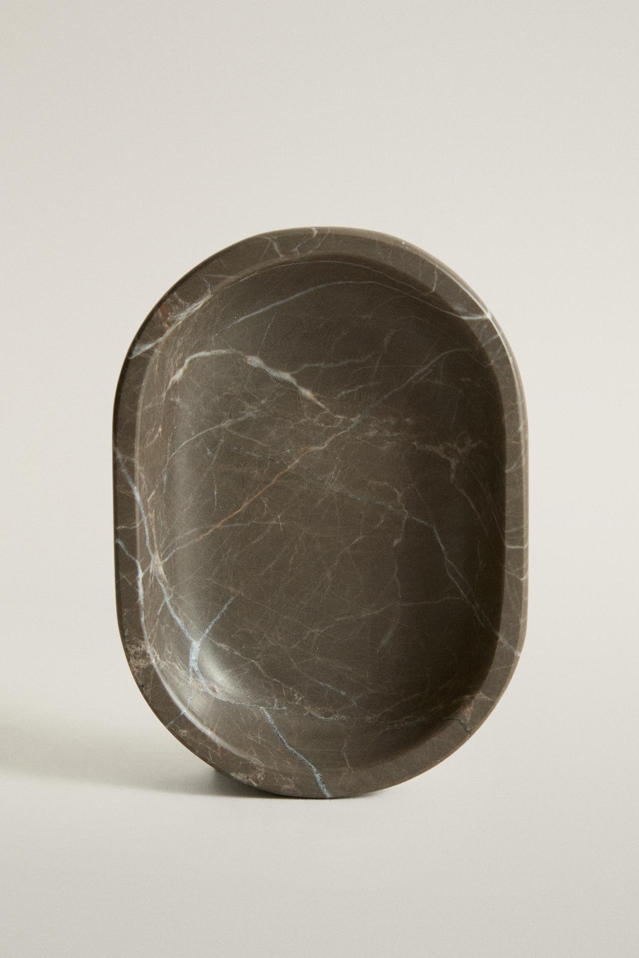 MARBLE BATHROOM SOAP DISH — Brown