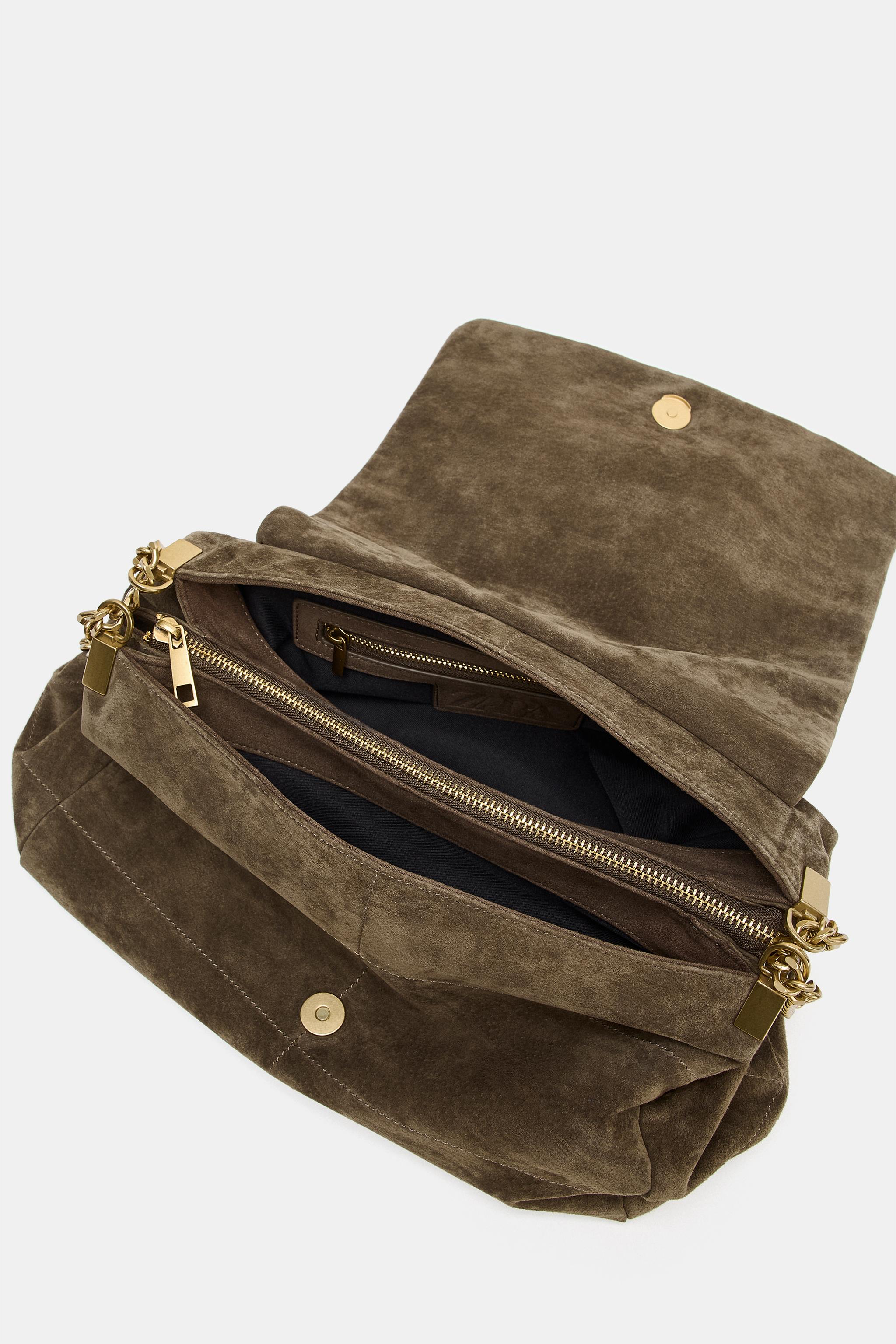 LEATHER FLAP SHOULDER BAG