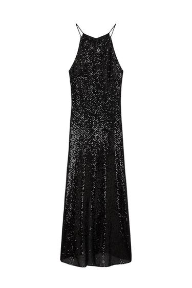 SEQUINNED MIDI DRESS