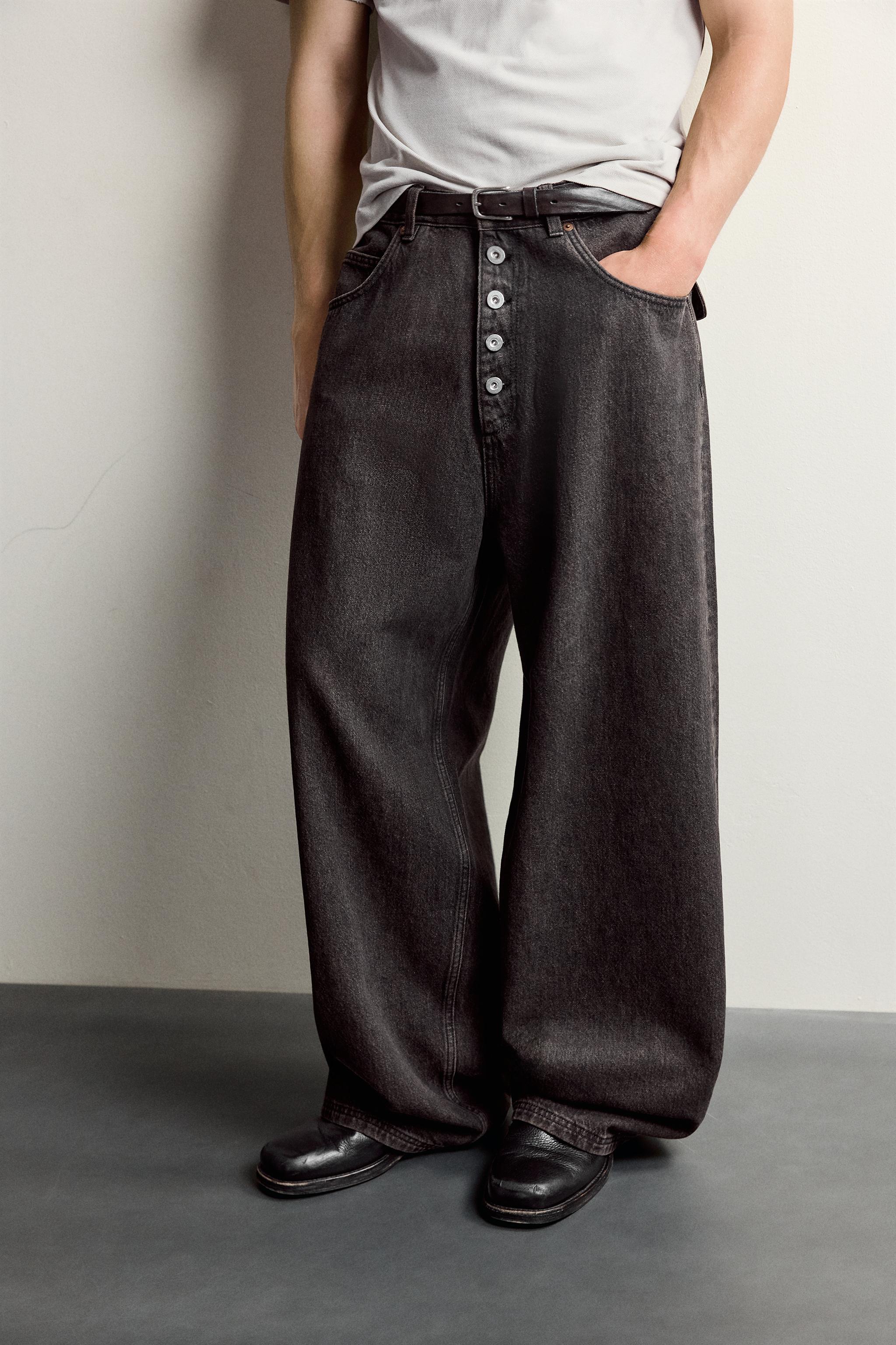 JEANS BAGGY FIT À BOUTONNAGE