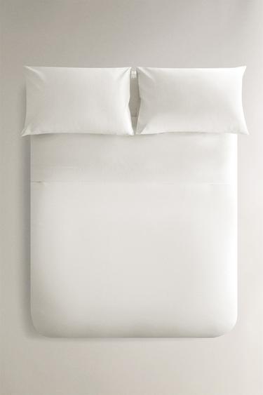 SATEEN DUVET COVER (1000 THREAD COUNT) - White by Zara