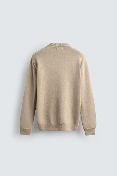 PULL STRUCTURÉ EN COTON - Marron clair de Zara - Image 7