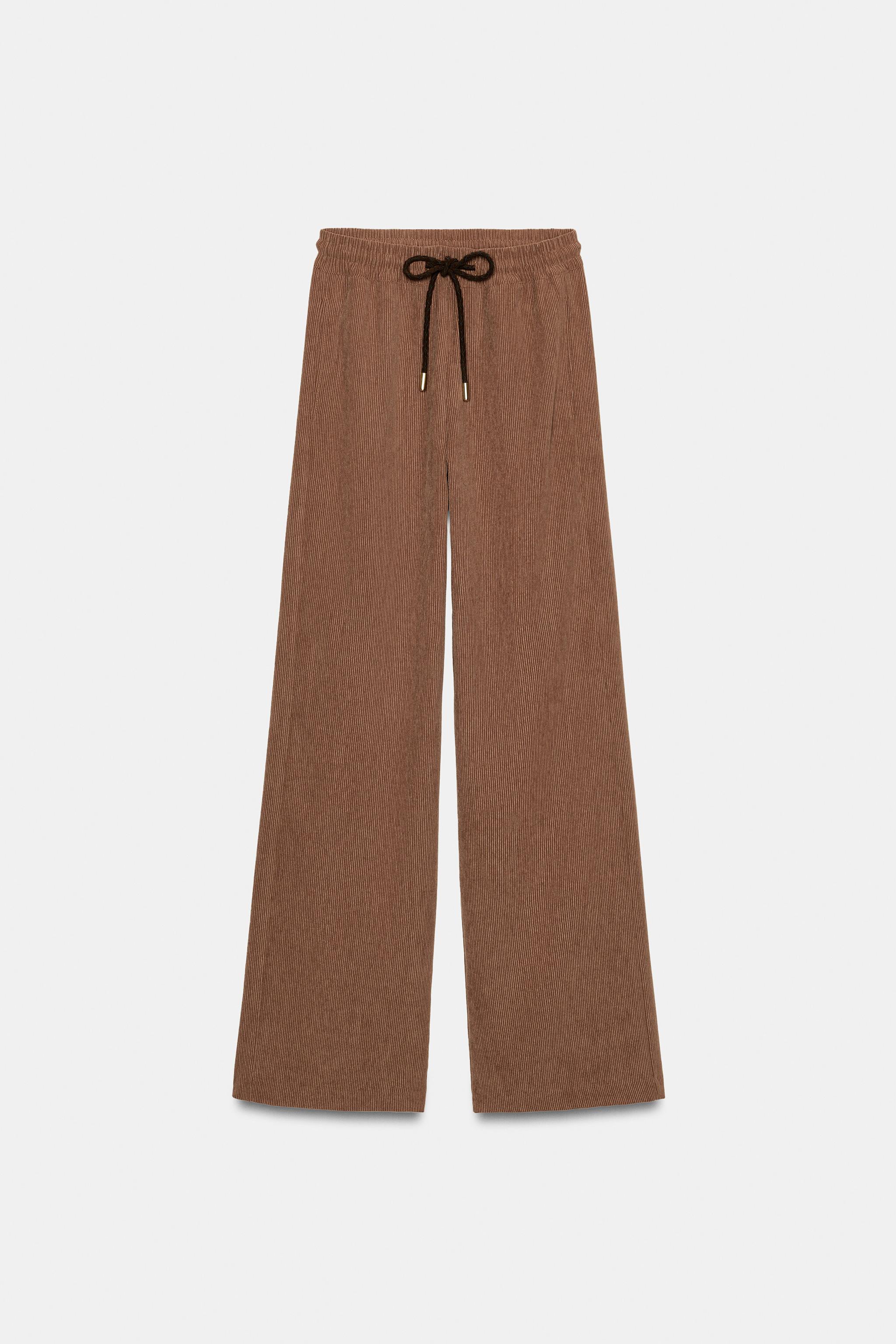 STRAIGHT LEG ELASTIC WAIST PANTS