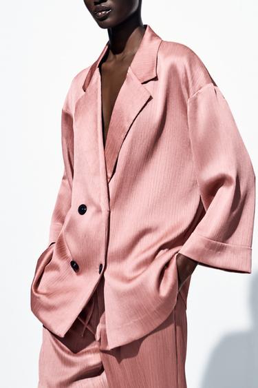 BLAZER EFECTO ARRUGADO - MARSALA de Zara