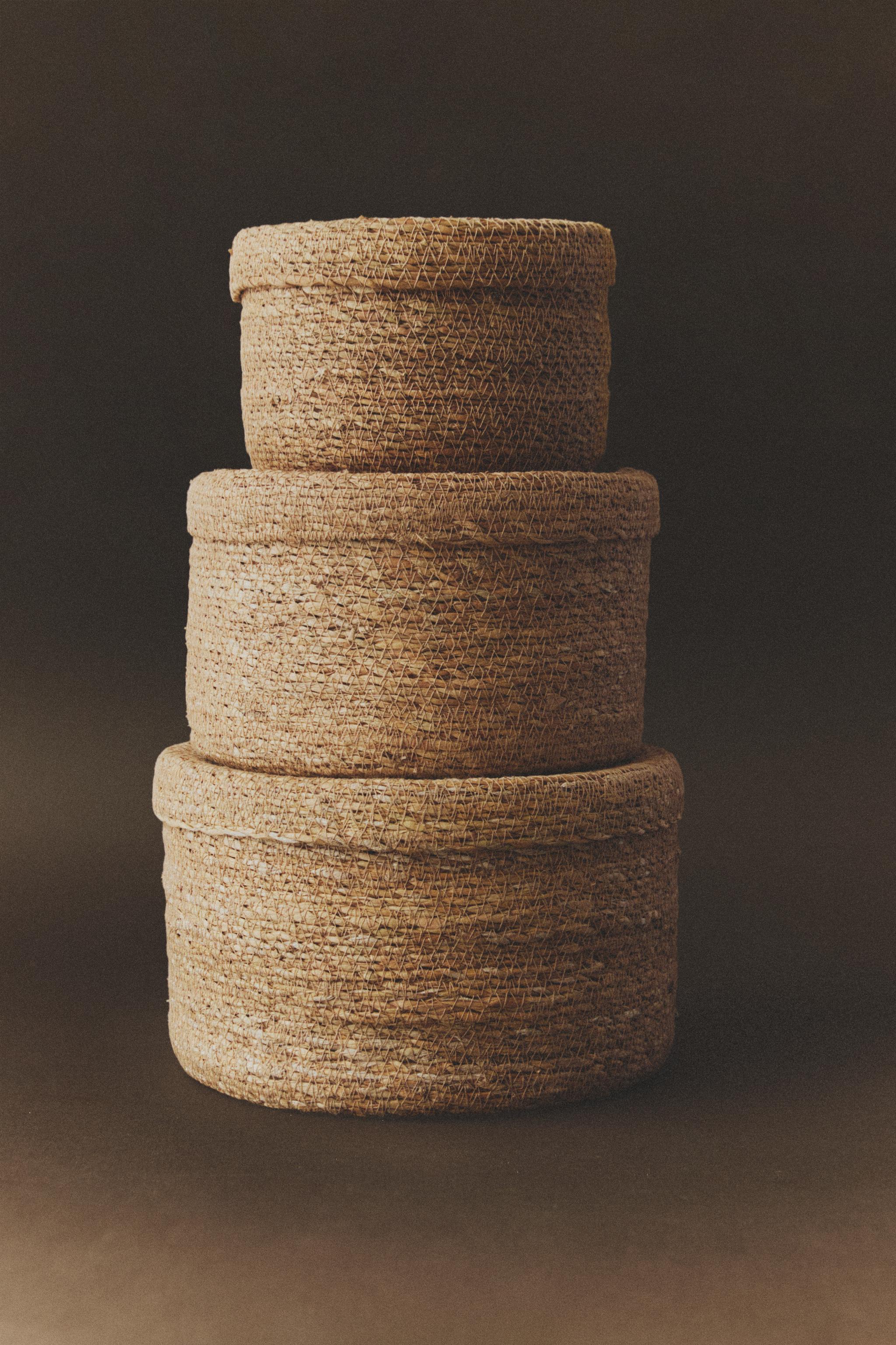 SEAGRASS BASKET WITH LID