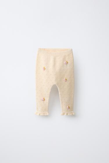 Pantalones de punto abierto con bolitas