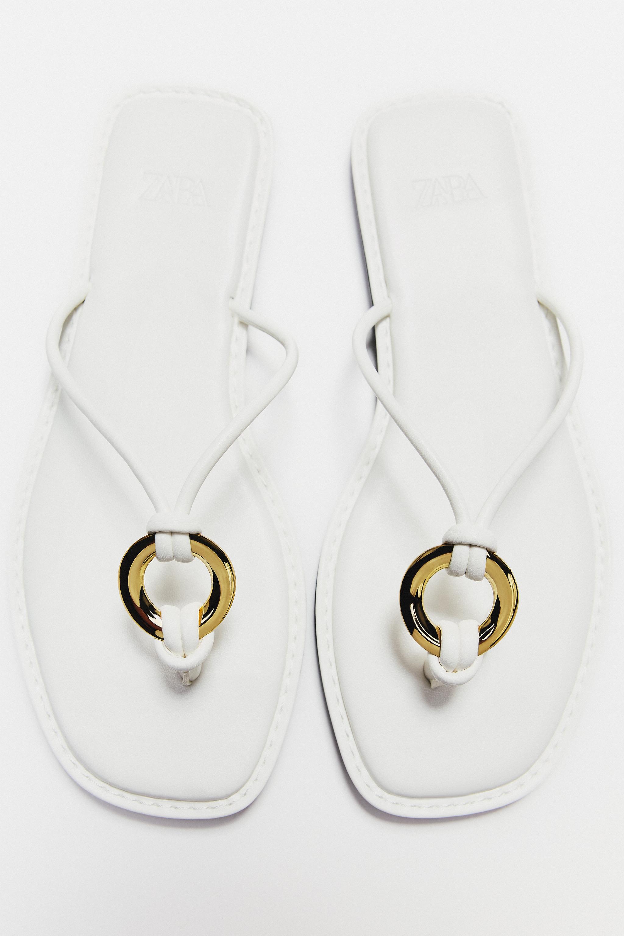 Sandales blanches zara online