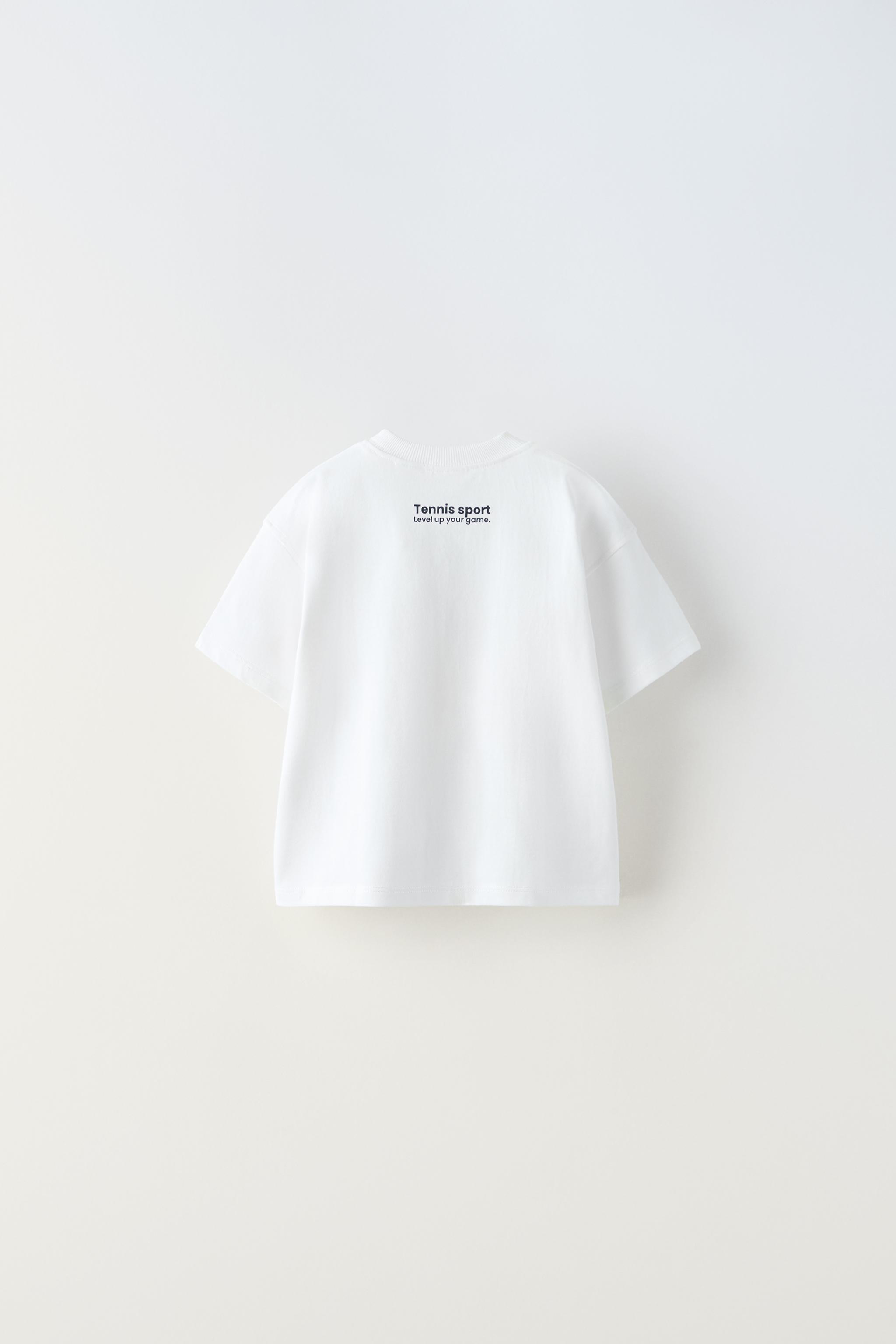 テニスプリント Tシャツ - ホワイト | ZARA Japan / 日本