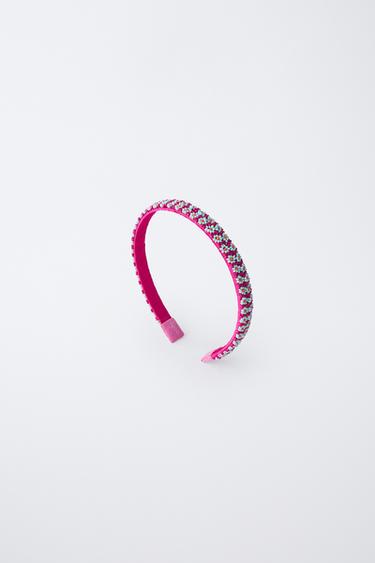 DIADEMA ABALORIOS FLORES - Fucsia de Zara