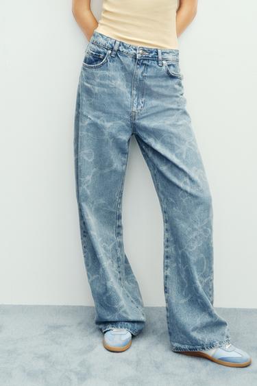 MID-RISE BAGGY TRF JEANS - Light blue by Zara
