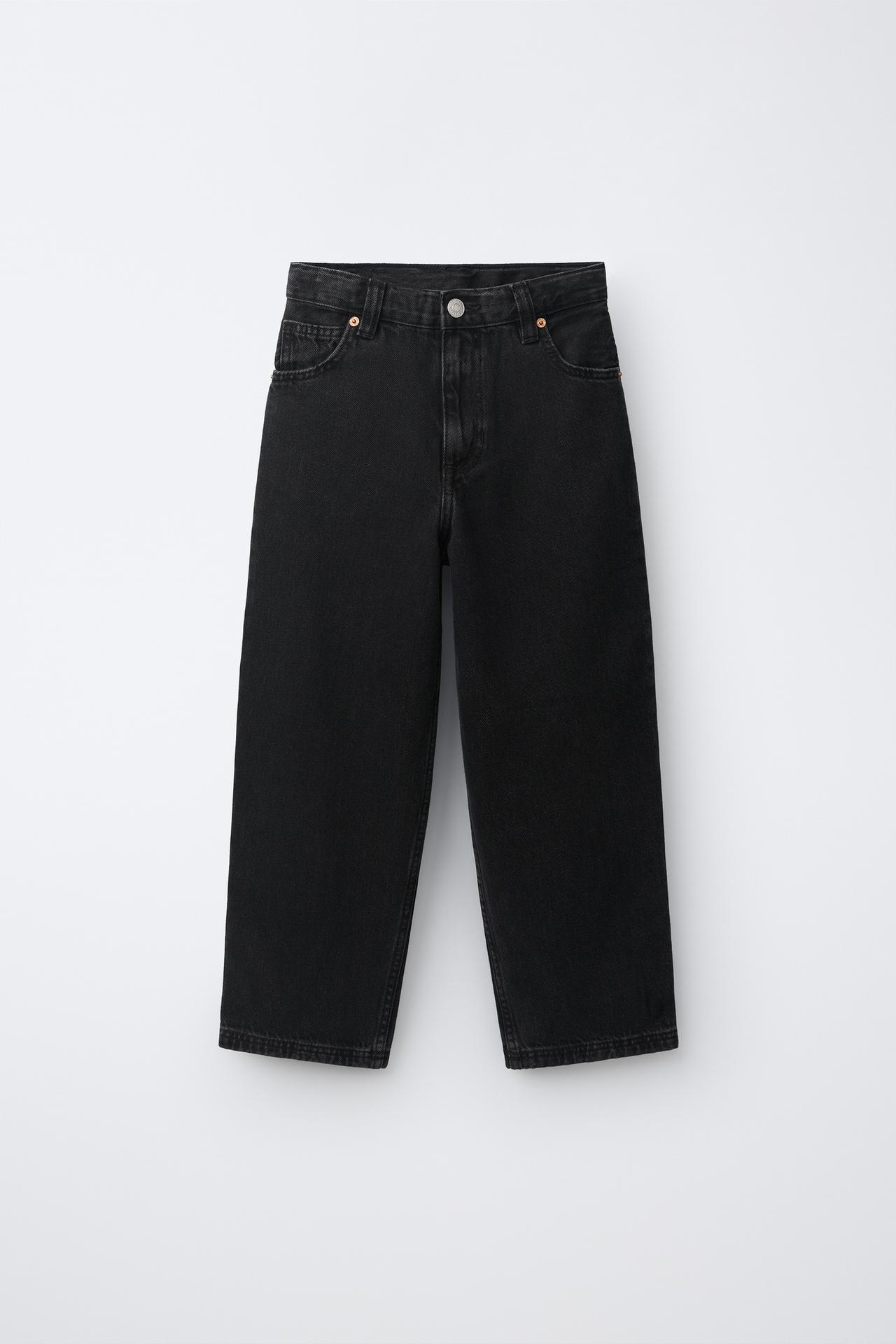 RELAXED BAGGY JEANS — Black