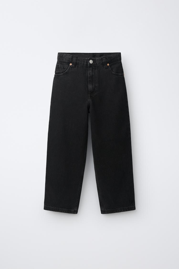 RELAXED BAGGY JEANS — Black