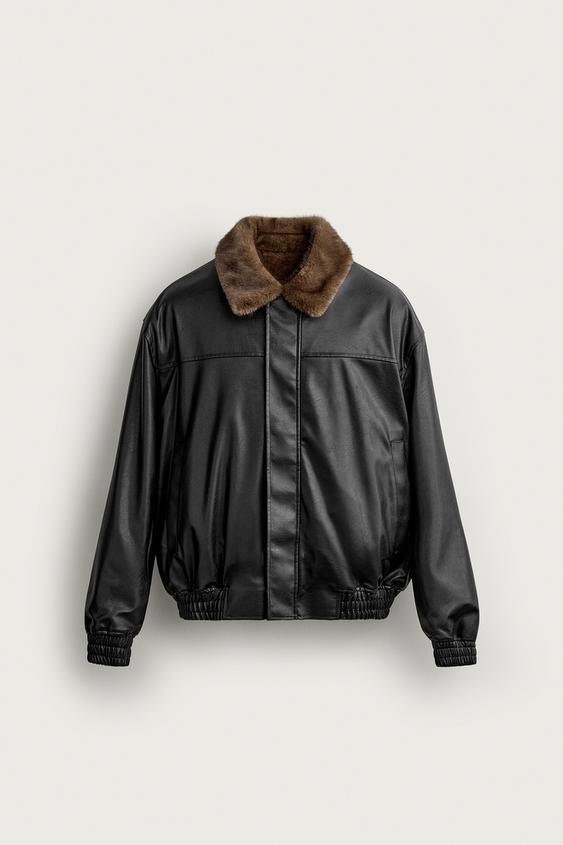 REVERSIBLE FAUX FUR JACKET - Black by Zara - Image 0
