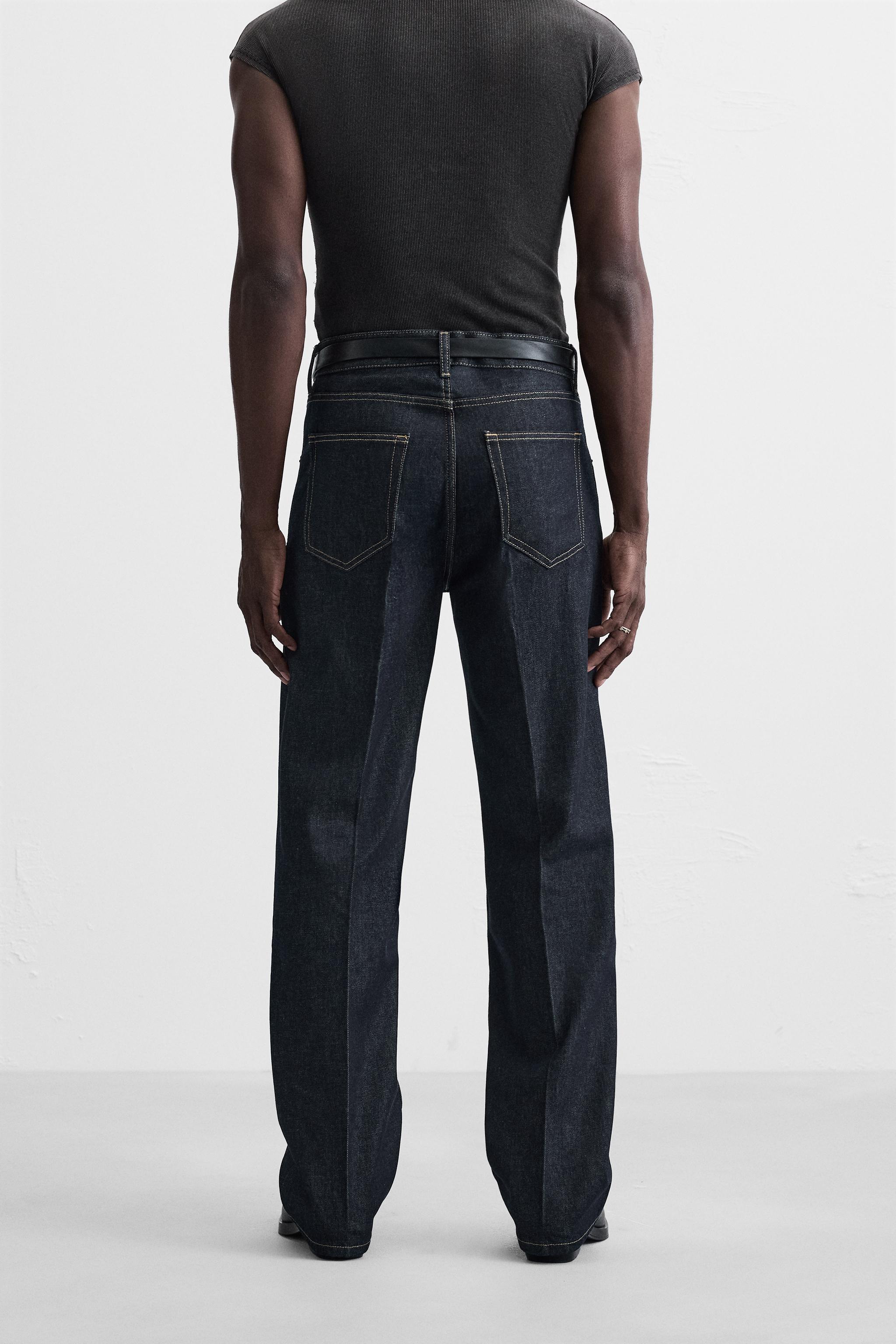 ストレートフィットブーツカットデニムパンツ - ブラック | ZARA