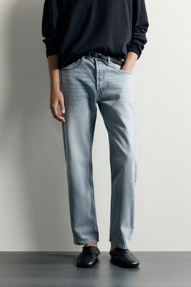 جينز بقصة Regular Fit - أزرق الخاص بـ Zara