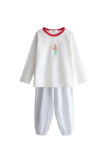 PYJAMASET MET MUIZENPRINT VOOR KINDEREN - Roomkleur van Zara