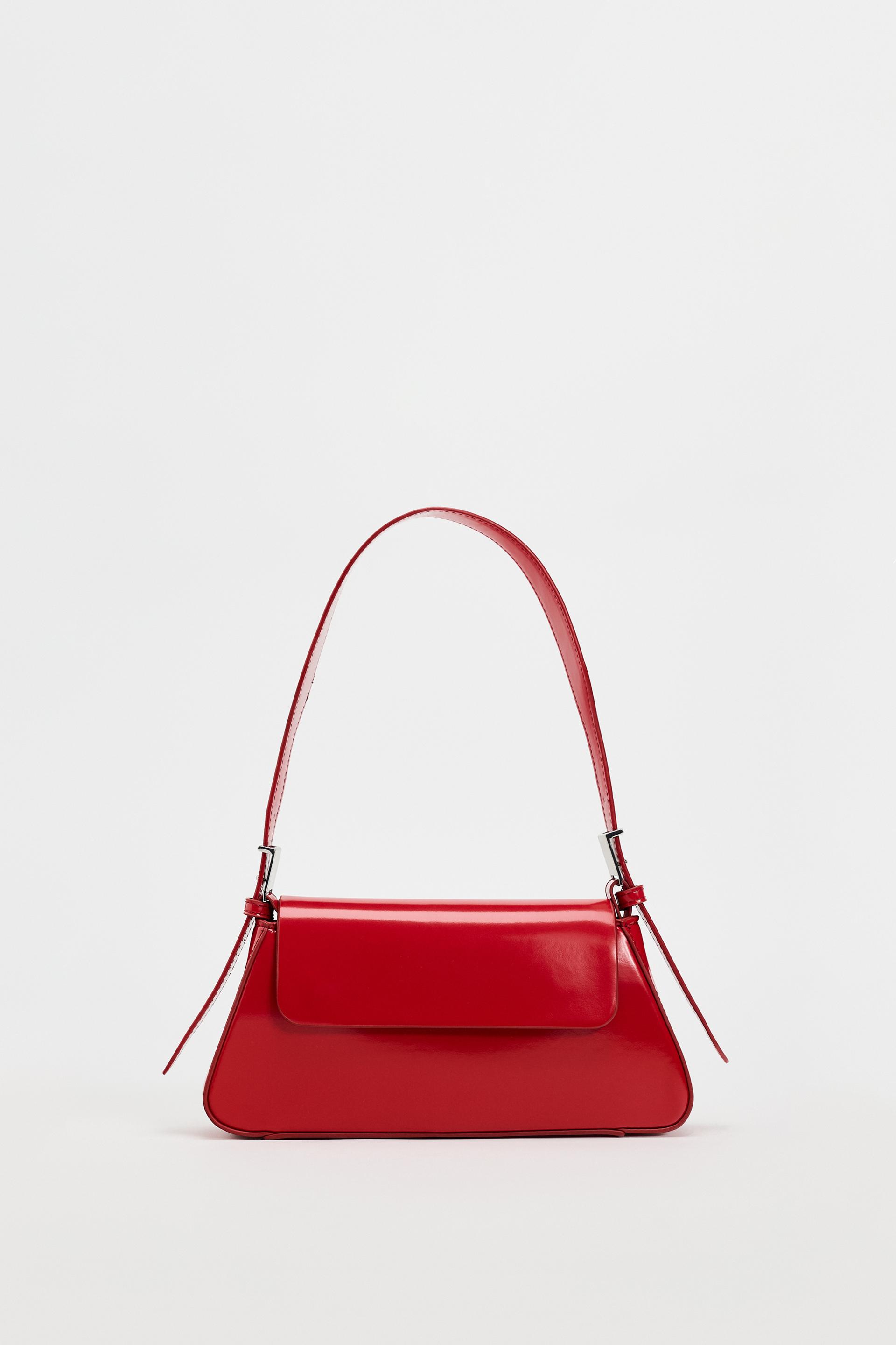 Red clutch bag zara Clearance