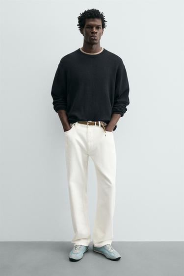 BASKETS EN CUIR - Bleu de Zara - Image 1
