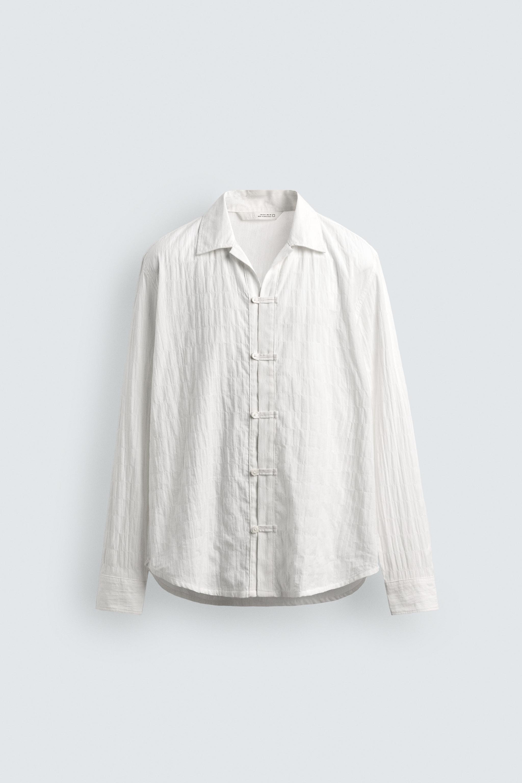 WRINKLED EFFECT RELAXED FIT SHIRT