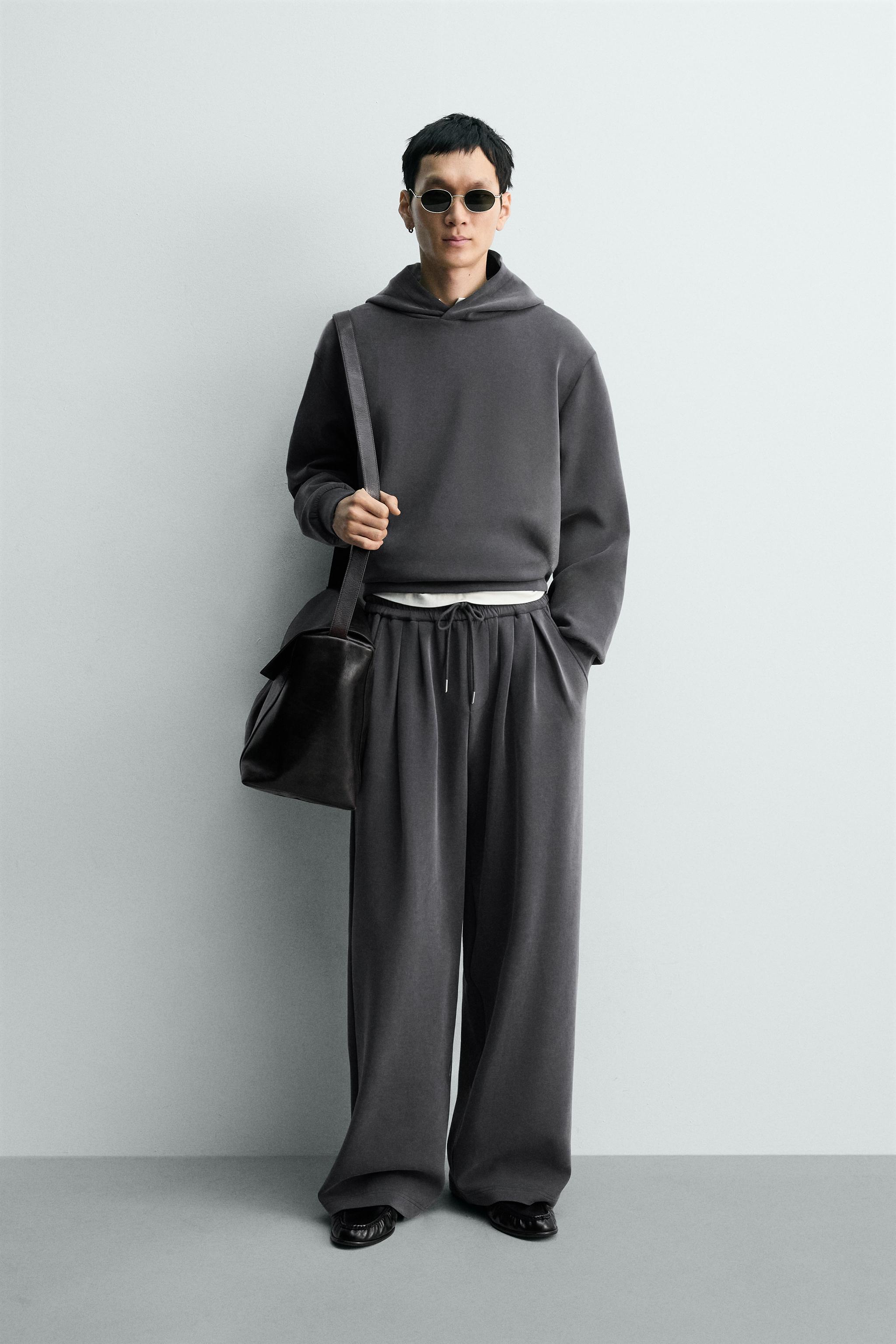 ウォッシュドソフトフーディ - ブルー/グレー | ZARA Japan / 日本 ウォッシュドソフトフーディ - ブルー/グレー | ZARA Japan / 日本