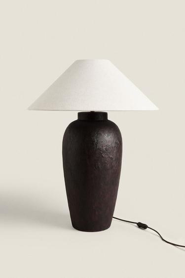 CERAMIC LINEN TABLE LAMP - Black by Zara - Image 5
