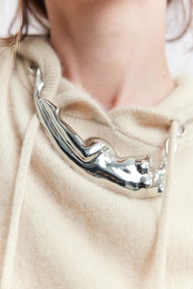 НАБОР ИЗ ДВУХ ОЖЕРЕЛИЙ С ИСКУССТВЕННЫМ ЖЕМЧУГОМ — СЕРЕБРИСТЫЙ от Zara — изображение 0