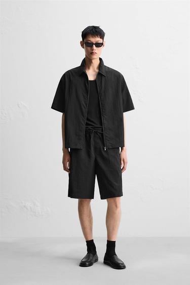TECHNICAL ZIP-UP SHIRT - Black by Zara - Image 0
