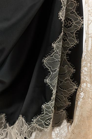 VESTIDO CORTO COMBINADO ZW COLLECTION LIMITED EDITION - Negro de Zara
