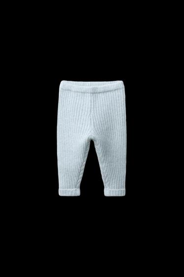 LEGGING PUNTO CANALÉ - Azul agua de Zara - Imagen 0