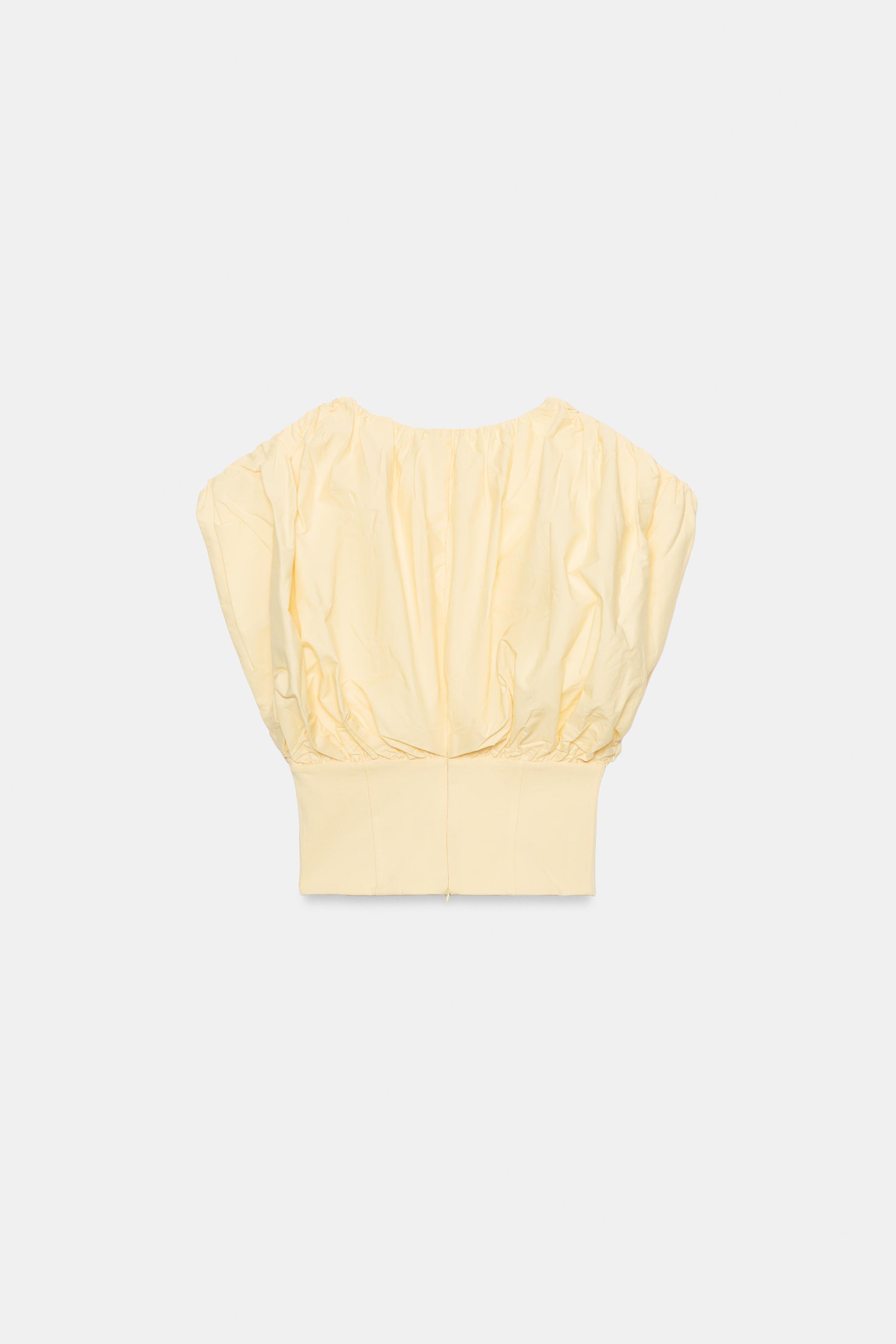 Zara Kombine Balon Kesim Top görsel 6