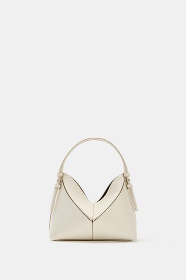 Zara MINI VREĆASTA TORBA SA ŠAVOVIMA – Ekru