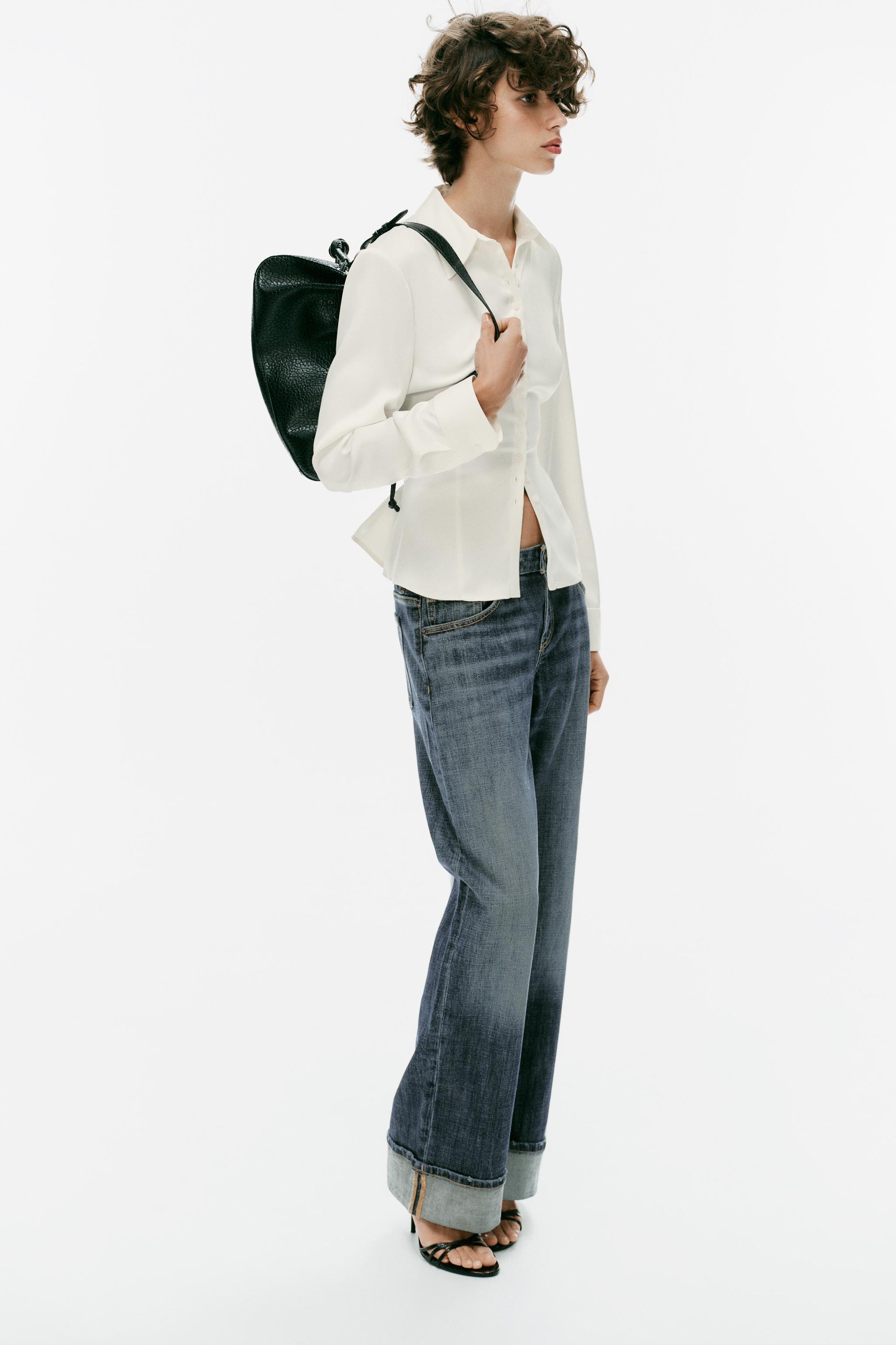 Zara FITTED SATIN SHIRT — фото 4