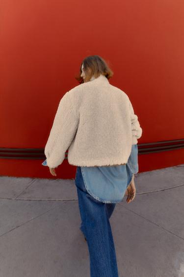 VESTE RÉVERSIBLE DOUBLE FACE - Marron clair de Zara - Image 5