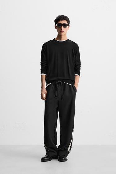 TECHNICAL TROUSERS WITH SIDE PANEL - Black by Zara