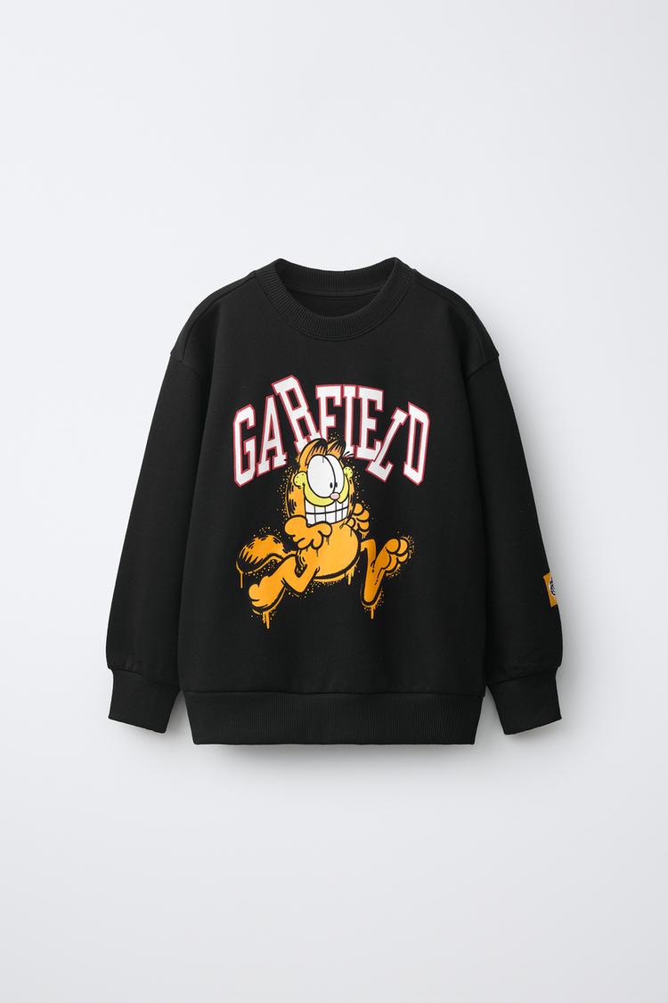 GARFIELD © PAWS INC PRINT SWEATSHIRT — Black