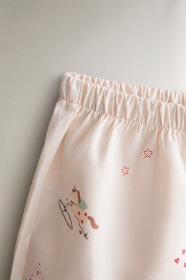 PYJAMA ENFANT FLANELLE LICORNES - Rose de Zara - Image 4