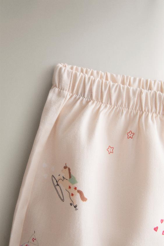 PYJAMA ENFANT FLANELLE LICORNES - Rose de Zara - Image 4