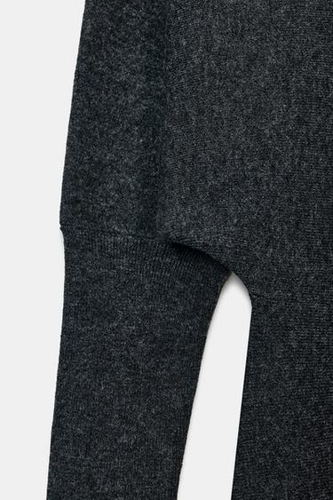 V-NECK KNIT MIDI DRESS - Grey by Zara - Image 9