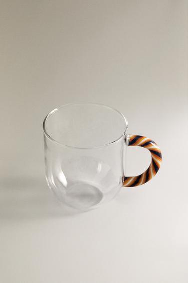 TASSE BOROSILICATE ANSE SPIRALE - Orange de Zara - Image 1