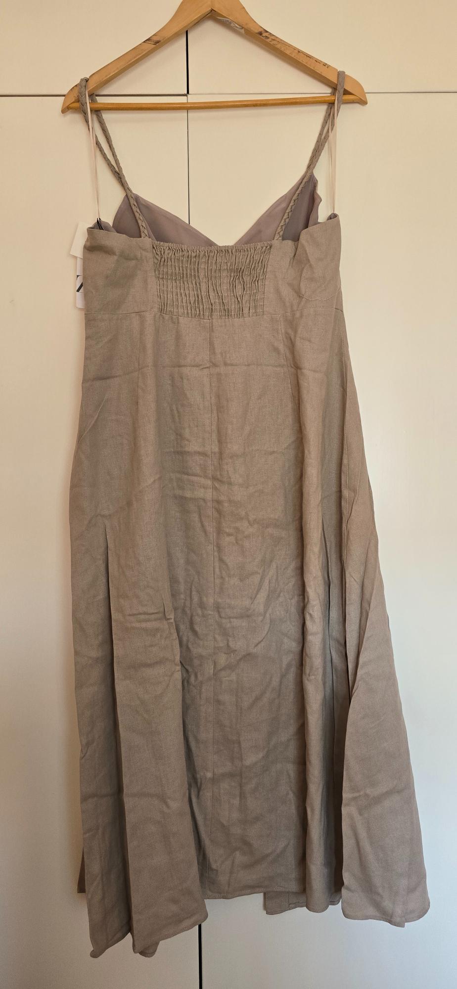 LINEN BLEND MIDI DRESS - Image 2