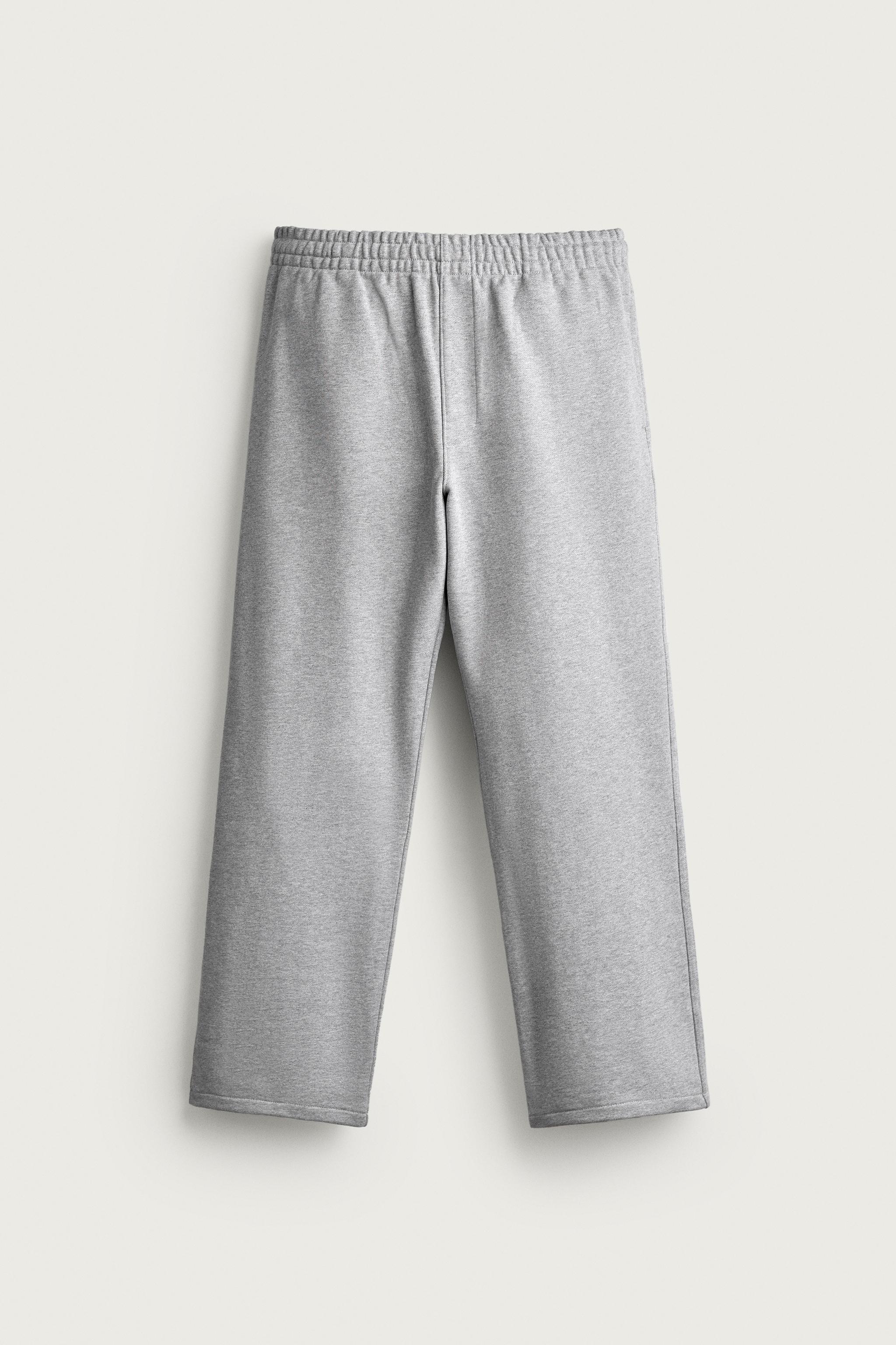 RELAXED-FIT JOGGER PANTS — Gray marl