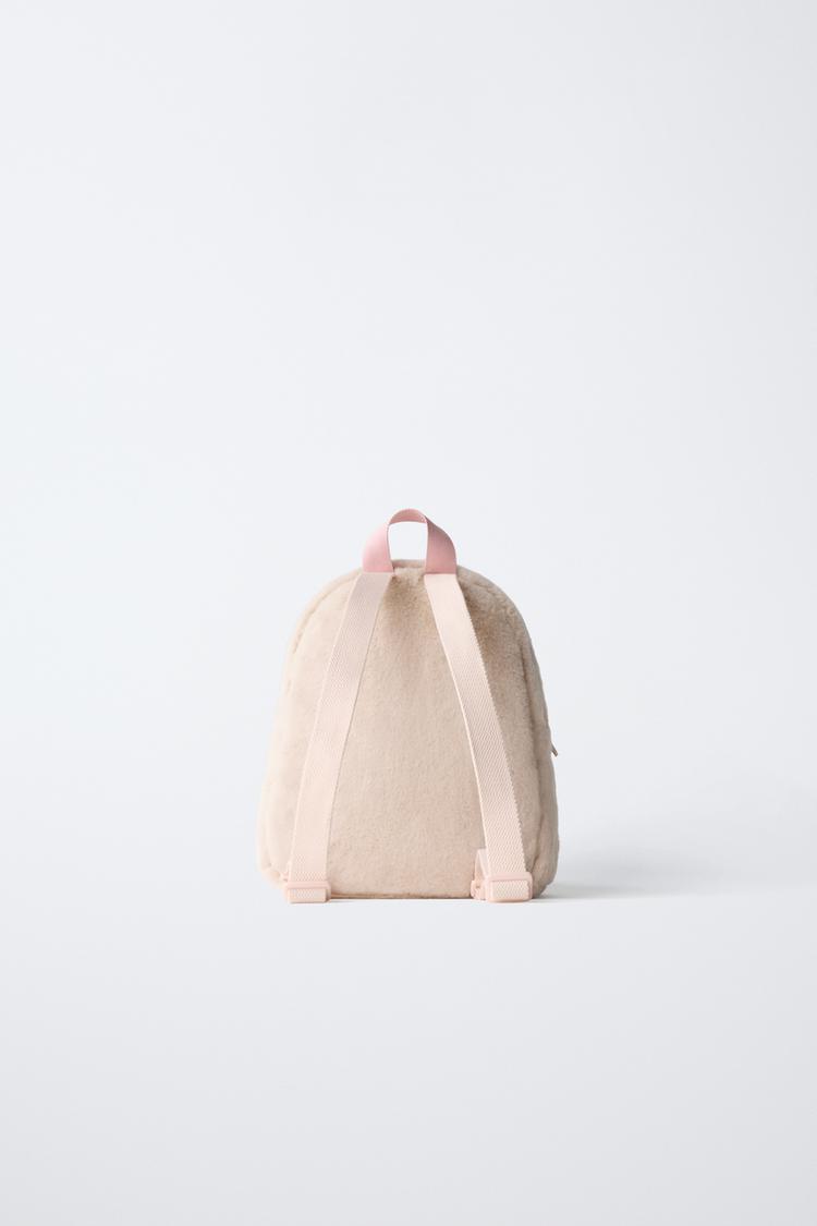 MOCHILA DE PIEL DE CORDERO CON GATITO 5