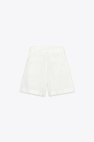 BERMUDA SHORTS WITH BELT - White by Zara - Image 3