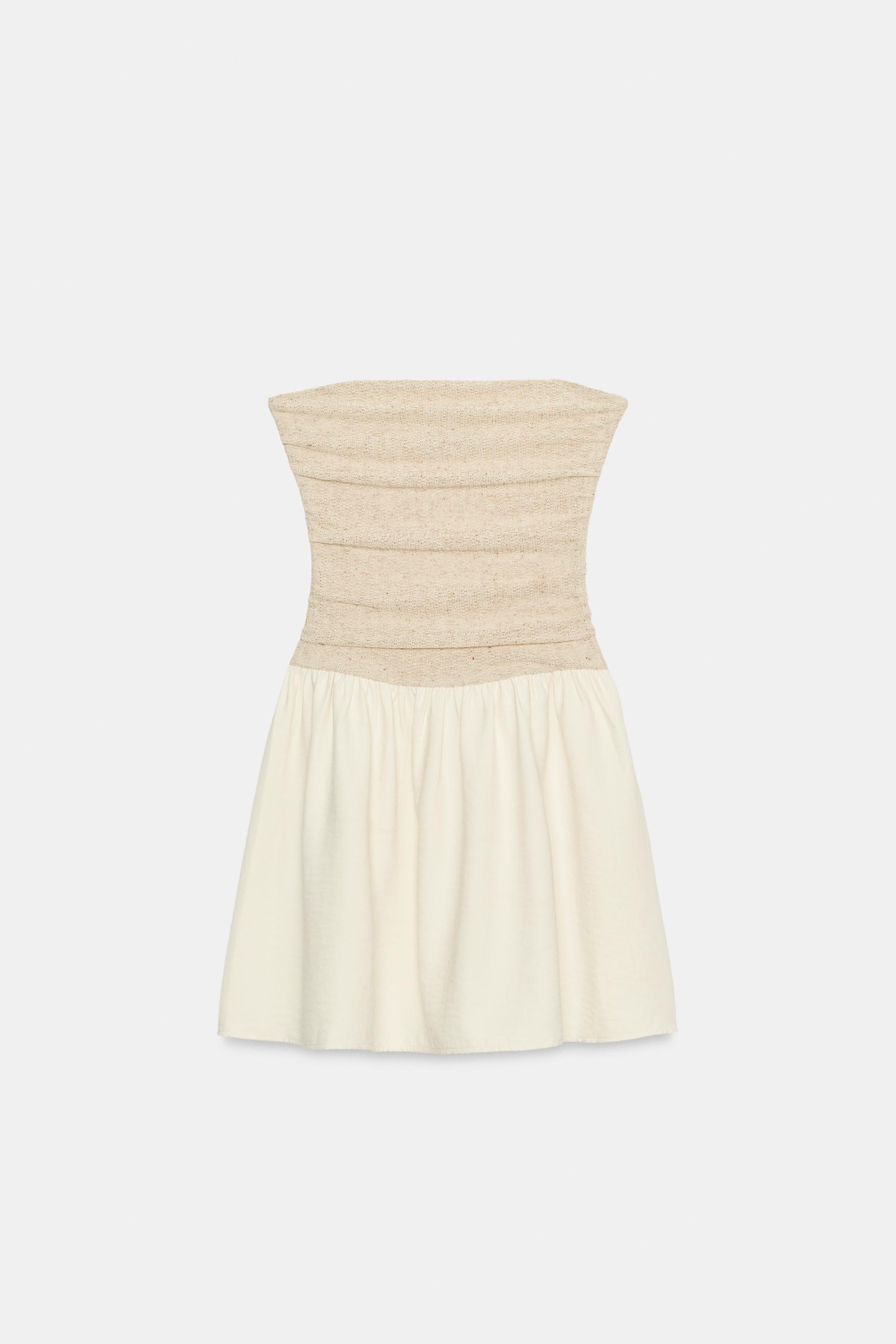 Женские платья Zara SHORT COMBINATION DRESS — фото 7