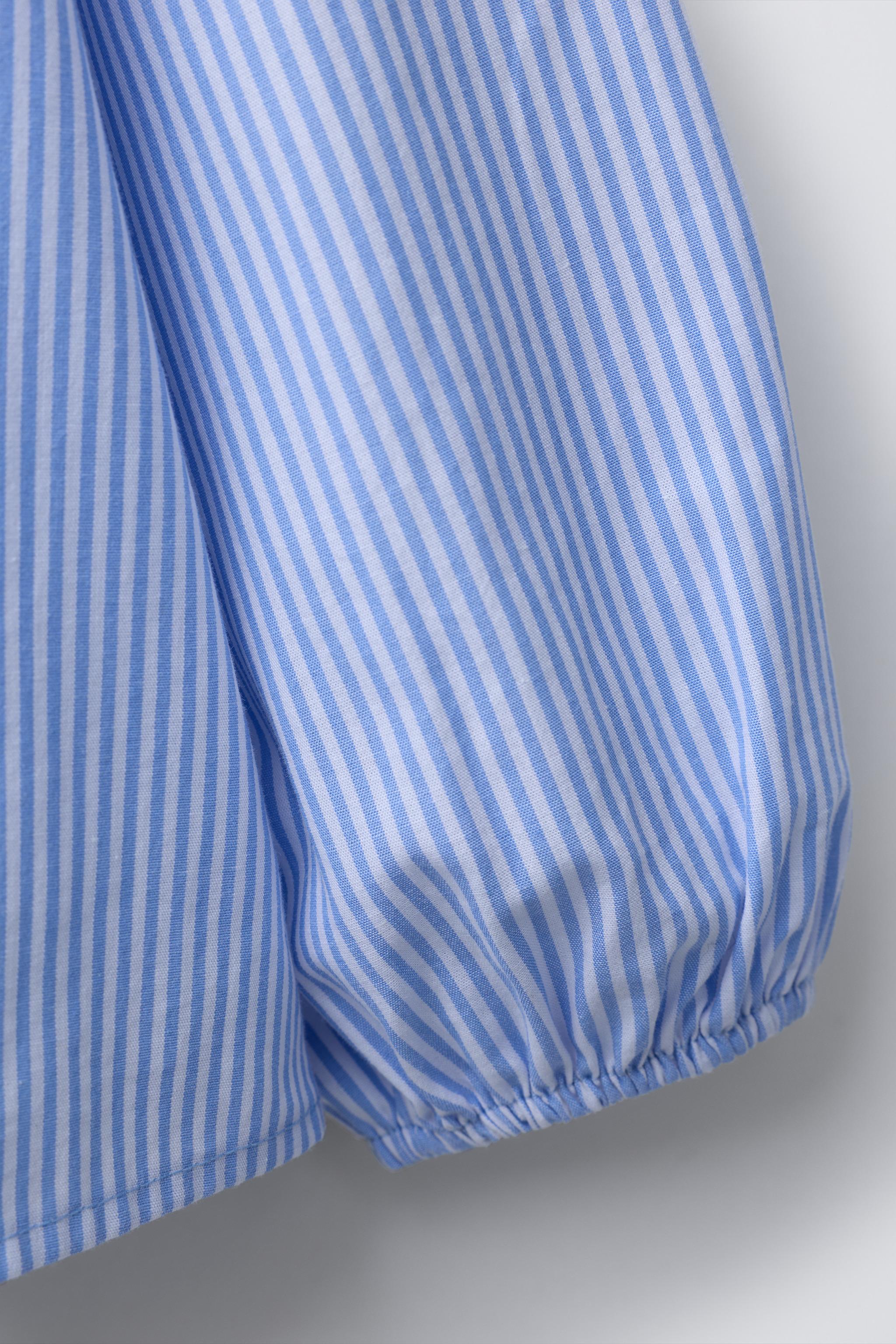 STRIPED HEART COLLAR SHIRT