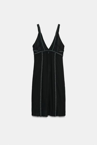 ZW COLLECTION EMBROIDERED BEADED DRESS - Black by Zara - Image 5
