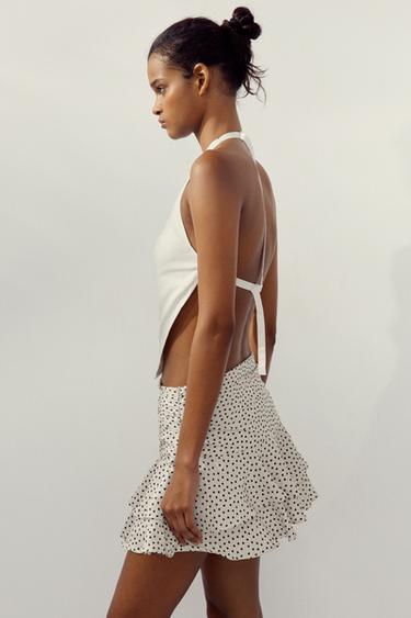 OPEN-BACK HALTER TOP - White by Zara - Image 4